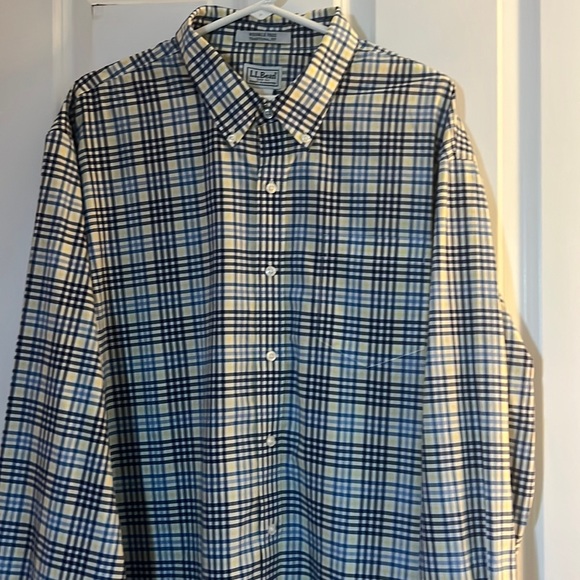 LL Bean Checkered Men’s Dress Shirt - Picture 1 of 5